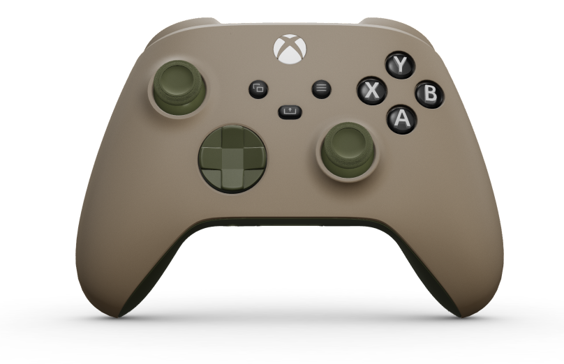 Xbox Wireless Controller - Hoofdtekst: Woestijnbruin, D-Pads: Nachtelijk groen, Duimsticks: Nachtelijk groen