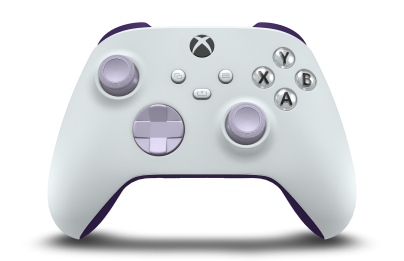 Xbox ワイヤレス コントローラー - Body: Robot White, D-Pads: Soft Purple, Thumbsticks: Soft Purple