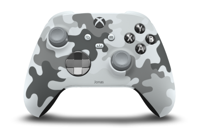 Xbox Wireless Controller - Corps: Arctic Camo, BMD: Storm Gray (métallique), Joysticks: Ash Grey