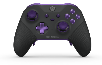 Xbox Elite Wireless Controller Series 2 - Core - Body: Carbon Black + Rubberized Grips, D-pad: Cross, Astral Purple (Metal), Back: Astral Purple + Rubberized Grips