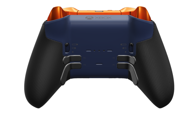 Xbox Elite Wireless Controller Series 2 - Core - Body: Midnight Blue + Rubberized Grips, D-pad: Cross, Storm Gray (Metal), Back: Midnight Blue + Rubberized Grips