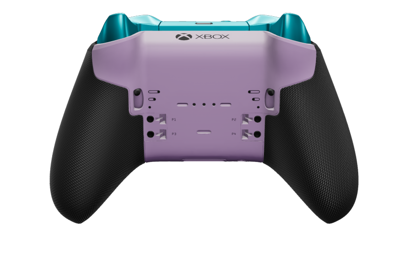 Xbox Elite Wireless Controller Series 2 - Core - Behuizing voorzijde: Zacht paars + rubberen handvatten, D-pad: Gefacetteerd, dieproze (metaal), Behuizing achterzijde: Zacht paars + rubberen handvatten