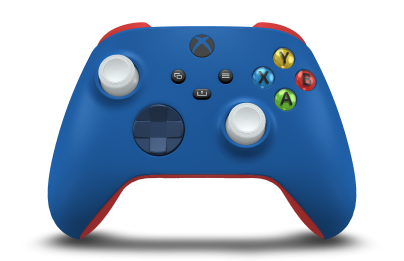 Xbox Wireless Controller - Body: Shock Blue, D-Pads: Midnight Blue, Thumbsticks: Robot White