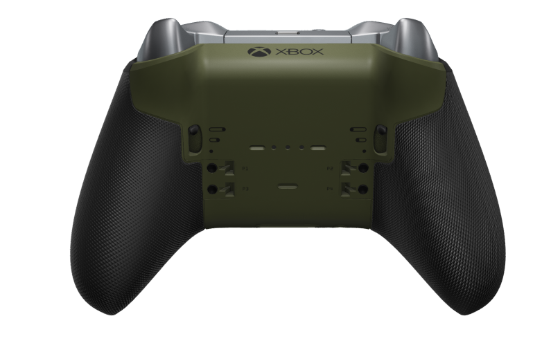 Xbox Elite Wireless Controller Series 2 - Core - Corps: Nocturnal Green + poignées caoutchoutées, BMD: Plus, Nocturnal Green (métal), Arrière: Nocturnal Green + poignées caoutchoutées