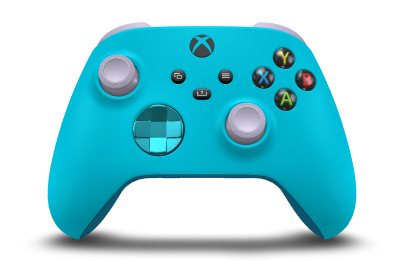 Xbox Wireless Controller - Brödtext: Dragonfly Blue, Styrknappar: Dragonfly Blue (metallic), Styrspakar: Mjukt lila