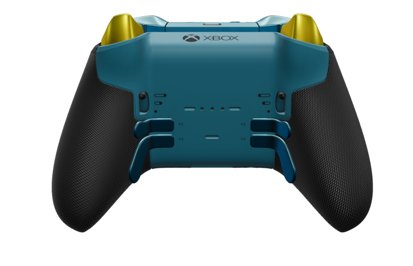 Controller Wireless Elite per Xbox Series 2 - Nucleo - Corps: Astral Purple + poignées caoutchoutées, BMD: À facettes, Mineral Blue (métal), Arrière: Mineral Blue + poignées caoutchoutées
