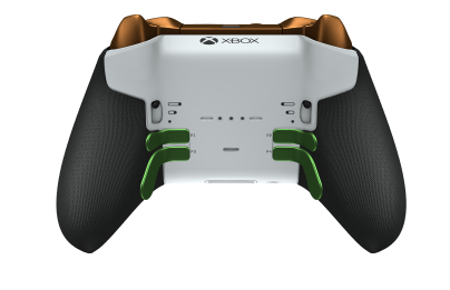 Xbox Elite Wireless Controller Series 2 - Core - Body: Carbon Black + Rubberized Grips, D-pad: Facet, Soft Orange (Metal), Back: Robot White + Rubberized Grips