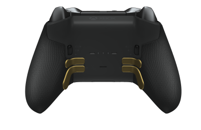 Xbox Elite Wireless Controller Series 2 - Core - Body: Carbon Black + Rubberized Grips, D-pad: Facet, Gold Matte (Metal), Back: Carbon Black + Rubberized Grips