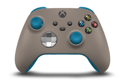 Xbox Wireless Controller - Body: Desert Tan, D-Pads: Bright Silver (Metallic), Thumbsticks: Mineral Blue