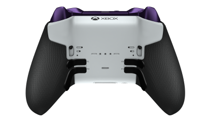 Bezprzewodowy kontroler Xbox Elite Series 2 — Core - Body: Astral Purple + Rubberised Grips, D-pad: Cross, Bright Silver (Metal), Back: Robot White + Rubberised Grips