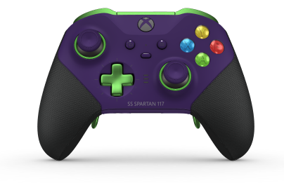Xbox Elite Wireless Controller Series 2 - Core - Corpo: Roxo Astral + Pegas em Borracha, Botão Direcional: Cruz, Verde Veloz (Metal), Traseira: Roxo Astral + Pegas em Borracha
