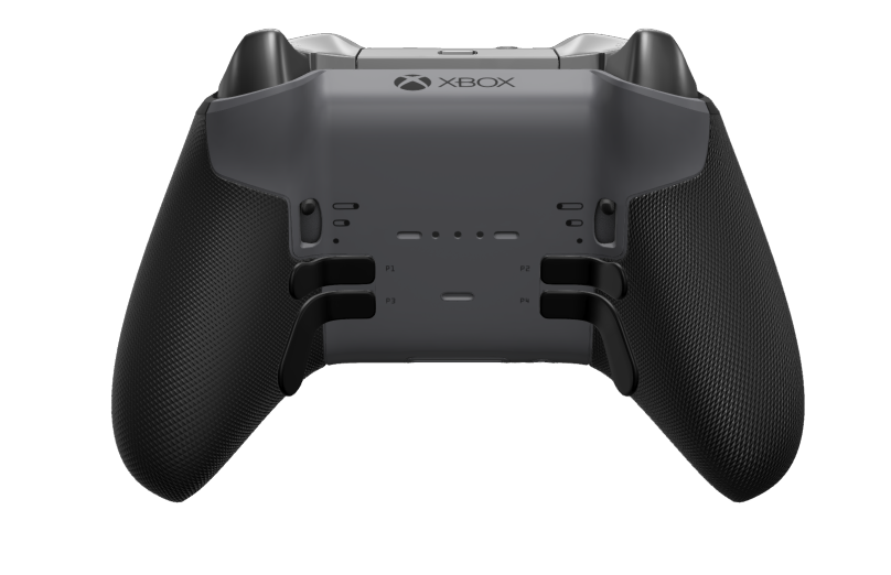 Xbox Elite Wireless Controller Series 2 - Core - Body: Carbon Black + Rubberized Grips, D-pad: Faceted, Storm Gray (Metal), Back: Storm Gray + Rubberized Grips
