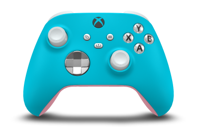 Xbox draadloze controller - Body: Dragonfly Blue, D-Pads: Bright Silver (Metallic), Thumbsticks: Robot White