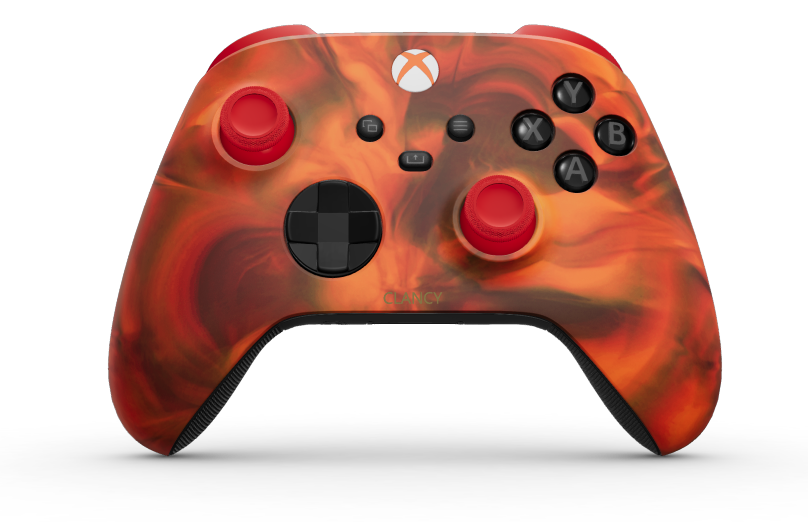 Xbox Wireless Controller - Body: Fire Vapor, D-Pads: Carbon Black (Metallic), Thumbsticks: Pulse Red