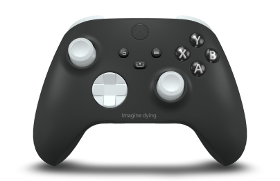 Xbox Wireless Controller - Corpo: Preto Carbono, Botões Direcionais: Branco Robot, Manípulos Analógicos: Branco Robot