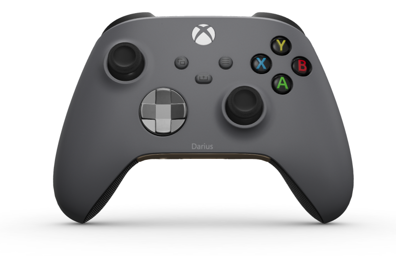 Xbox Wireless Controller - Hoofdtekst: Stormgrijs, D-Pads: Stormgrijs (metallic), Duimsticks: Carbonzwart