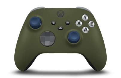 Xbox Wireless Controller - Corpo: Verde Noturno, Botões Direcionais: Storm Grey, Manípulos Analógicos: Azul Noturno