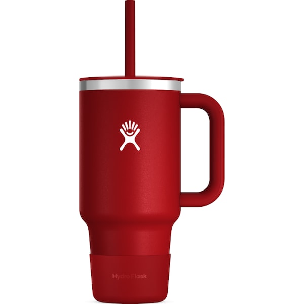 Hydro Flask 32 fl. oz. Widemouth (Snapper Red) on natural