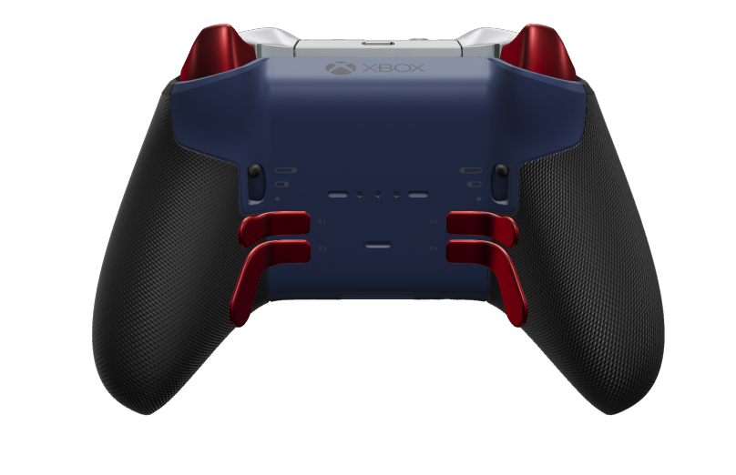 Xbox Elite Wireless Controller Series 2 - Core - Body: Midnight Blue + Rubberised Grips, D-pad: Facet, Soft Orange (Metal), Back: Midnight Blue + Rubberised Grips