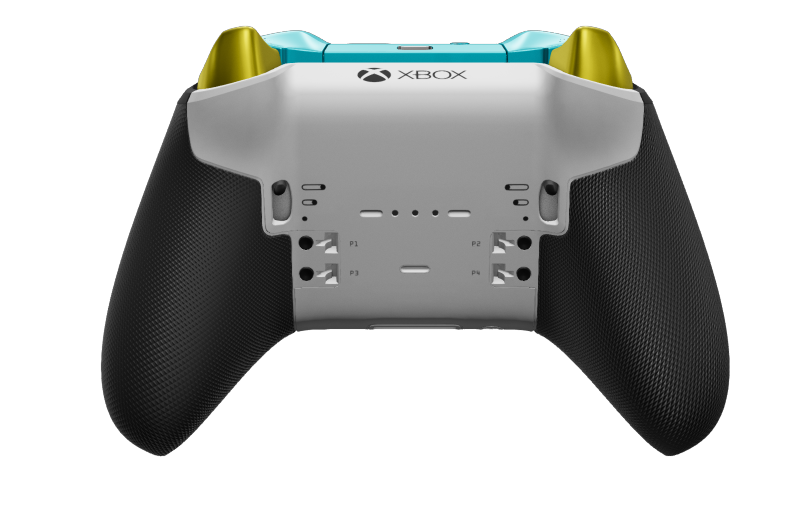 Xbox Elite ワイヤレスコントローラー シリーズ 2 - Core - Body: Robot White + Rubberized Grips, D-pad: Facet, Photon Blue (Metal), Back: Robot White + Rubberized Grips