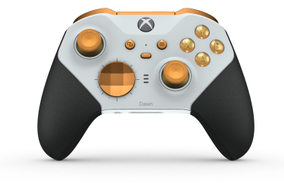 Xbox Elite Wireless Controller Series 2 - Core - Σώμα: Λευκό Robot White + Λαβές από καουτσούκ, Πληκτρολόγιο κατεύθυνσης: Όψη, απαλό πορτοκαλί (Μέταλ), Πίσω: Λευκό Robot White + Λαβές από καουτσούκ
