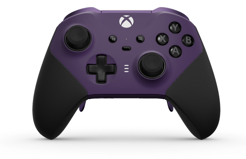 Xbox Elite Wireless Controller Series 2 - Core - Body: Astral Purple + Rubberized Grips, D-pad: Cross, Carbon Black (Metal), Back: Astral Purple + Rubberized Grips