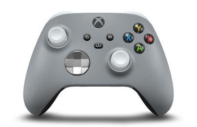 Kontroler bezprzewodowy Xbox - Hoofdtekst: Asgrijs, D-Pads: Helder zilver (metallic), Duimsticks: Robot White