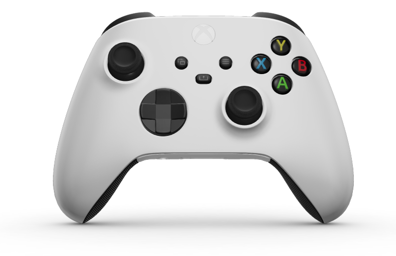 Xbox Wireless Controller - 몸체: 로봇 화이트, 방향 패드: 카본 블랙, 엄지스틱: 카본 블랙
