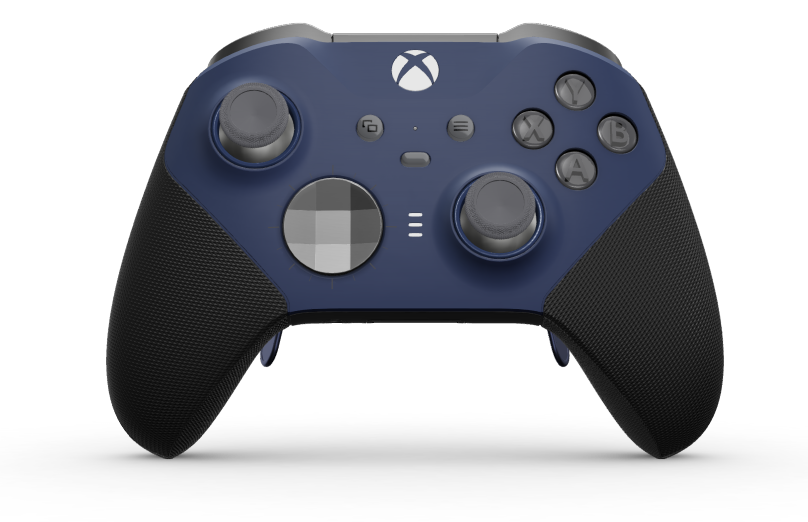 Xbox Elite Wireless Controller Series 2 - Core - Body: Midnight Blue + Rubberized Grips, D-pad: Faceted, Storm Gray (Metal), Back: Carbon Black + Rubberized Grips