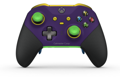 Xbox Elite Wireless Controller Series 2 - Core - Body: Astral Purple + Rubberized Grips, D-pad: Cross, Storm Gray (Metal), Back: Velocity Green + Rubberized Grips