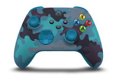 Xbox Wireless Controller - Body: Mineral Camo, D-Pads: Mineral Blue, Thumbsticks: Mineral Blue