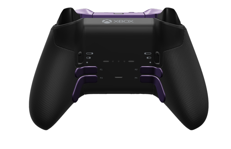 Xbox Elite Wireless Controller Series 2 - Core - Body: Astral Purple + Rubberised Grips, D-pad: Faceted, Storm Grey (Metal), Back: Carbon Black + Rubberised Grips