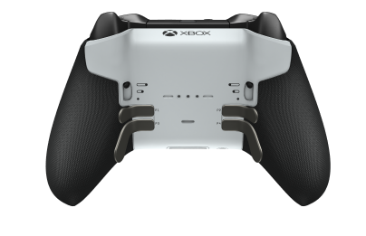 Xbox Elite Wireless Controller Series 2 - Core - Body: Robot White + Rubberised Grips, D-pad: Facet, Bright Silver (Metal), Back: Robot White + Rubberised Grips