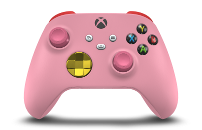 Xbox ワイヤレス コントローラー - Corps: Retro Pink, BMD: Lightning Yellow (métallique), Joysticks: Deep Pink