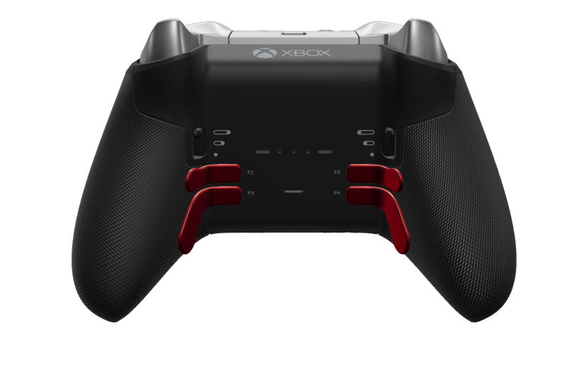 Xbox Elite Wireless Controller Series 2 - Core - Body: Storm Gray + Rubberised Grips, D-pad: Faceted, Bright Silver (Metal), Back: Carbon Black + Rubberised Grips