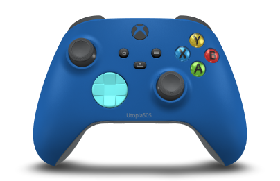 Xbox Wireless Controller - Body: Shock Blue, D-Pads: Glacier Blue, Thumbsticks: Storm Grey