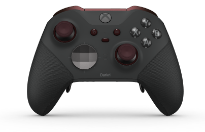 Xbox Elite Wireless Controller Series 2 - Core - Corps: Carbon Black + Rubberized Grips, BMD: Facette, Stom Gray (métal), Arrière: Carbon Black + Rubberized Grips