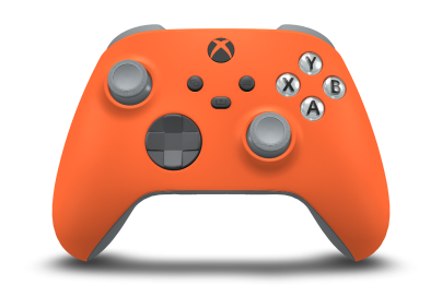 Xbox Wireless Controller - Body: Zest Orange, D-Pads: Storm Grey, Thumbsticks: Ash Grey