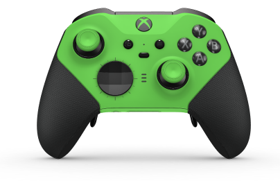 Xbox Elite Wireless Controller Series 2 - Core - Body: Velocity Green + Rubberized Grips, D-pad: Facet, Carbon Black (Metal), Back: Velocity Green + Rubberized Grips