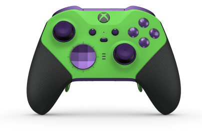 Xbox Elite Wireless Controller Series 2 - Core - Body: Velocity Green + Rubberised Grips, D-pad: Facet, Astral Purple (Metal), Back: Astral Purple + Rubberised Grips