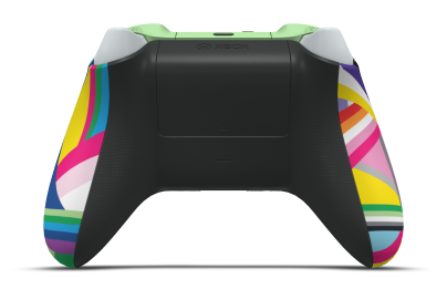 Xbox Wireless Controller - Hoofdtekst: Pride, D-Pads: Zachtgroen, Duimsticks: Stormgrijs