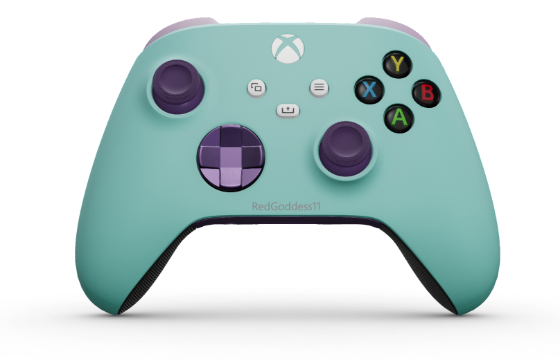 Xbox Wireless Controller - 機身: 冰河藍, 方向鍵: 星雲紫 (金屬), 搖桿: 星雲紫