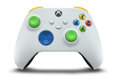 Xbox Wireless Controller - Body: Robot White, D-Pads: Shock Blue, Thumbsticks: Velocity Green