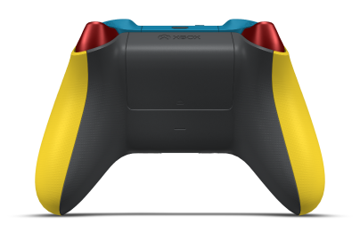 Xbox 무선 컨트롤러 - Body: Lighting Yellow, D-Pads: Oxide Red (Metallic), Thumbsticks: Mineral Blue
