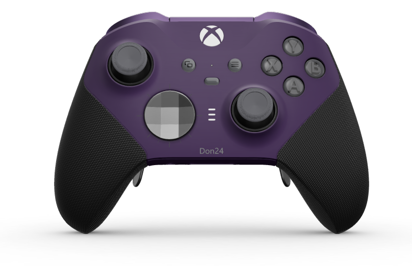 Xbox Elite Wireless Controller Series 2 - Core - Body: Astral Purple + Rubberised Grips, D-pad: Faceted, Storm Grey (Metal), Back: Astral Purple + Rubberised Grips