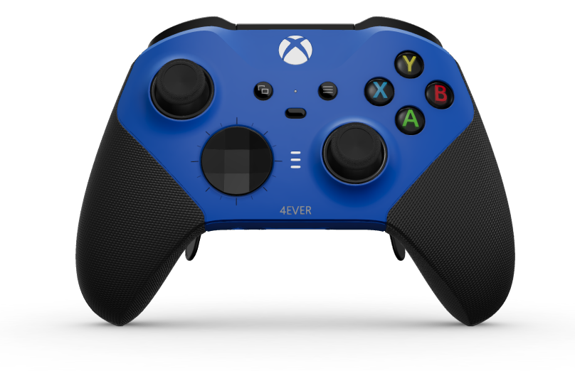 Xbox Elite Wireless Controller Series 2 - Core - Body: Shock Blue + Rubberized Grips, D-pad: Faceted, Carbon Black (Metal), Back: Shock Blue + Rubberized Grips