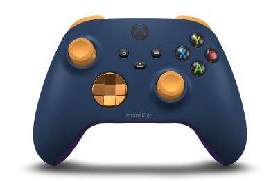 Xbox Wireless Controller - Body: Midnight Blue, D-Pads: Soft Orange (Metallic), Thumbsticks: Soft Orange