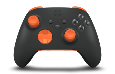 Xbox Wireless Controller - Corps: Carbon Black, BMD: Zest Orange, Joysticks: Zest Orange