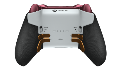 Xbox Elite Wireless Controller Series 2 - Core - Corpo: Preto Carbono + Pegas em Borracha, Botão Direcional: Faceta, Vermelho Forte (Metal), Traseira: Branco Robot + Pegas em Borracha