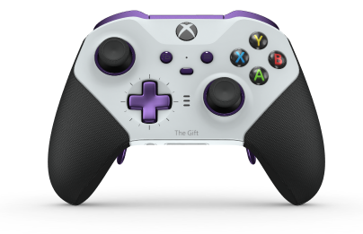 Xbox Elite Wireless Controller Series 2 - Core - Behuizing voorzijde: Robotwit + rubberen handvatten, D-pad: Cross, Astral Purple (Metal), Behuizing achterzijde: Robotwit + rubberen handvatten